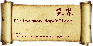 Fleischman Napóleon névjegykártya